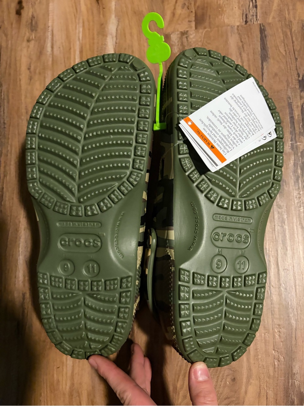 CROCS Kids Camo Slip-On Sandals - Green & Brown - Picture 2 of 3